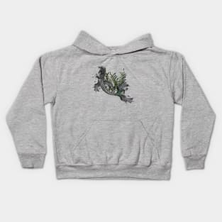 Awesome seahorse in the deep ocean Kids Hoodie